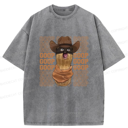 Baddiecat The Burnt Peanut GOOP Meme Washed T-shirt