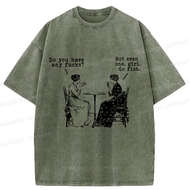 Baddiecat Lady's Fun Chat Washed T-shirt