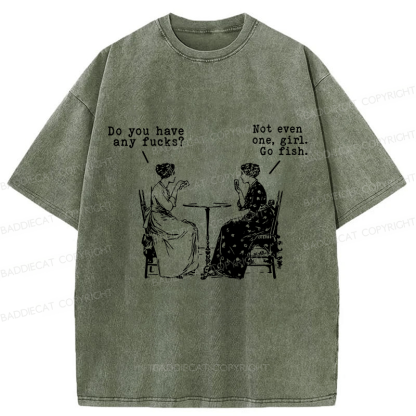 Baddiecat Lady's Fun Chat Washed T-shirt