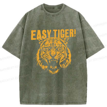 Baddiecat Easy Tiger Washed T-shirt