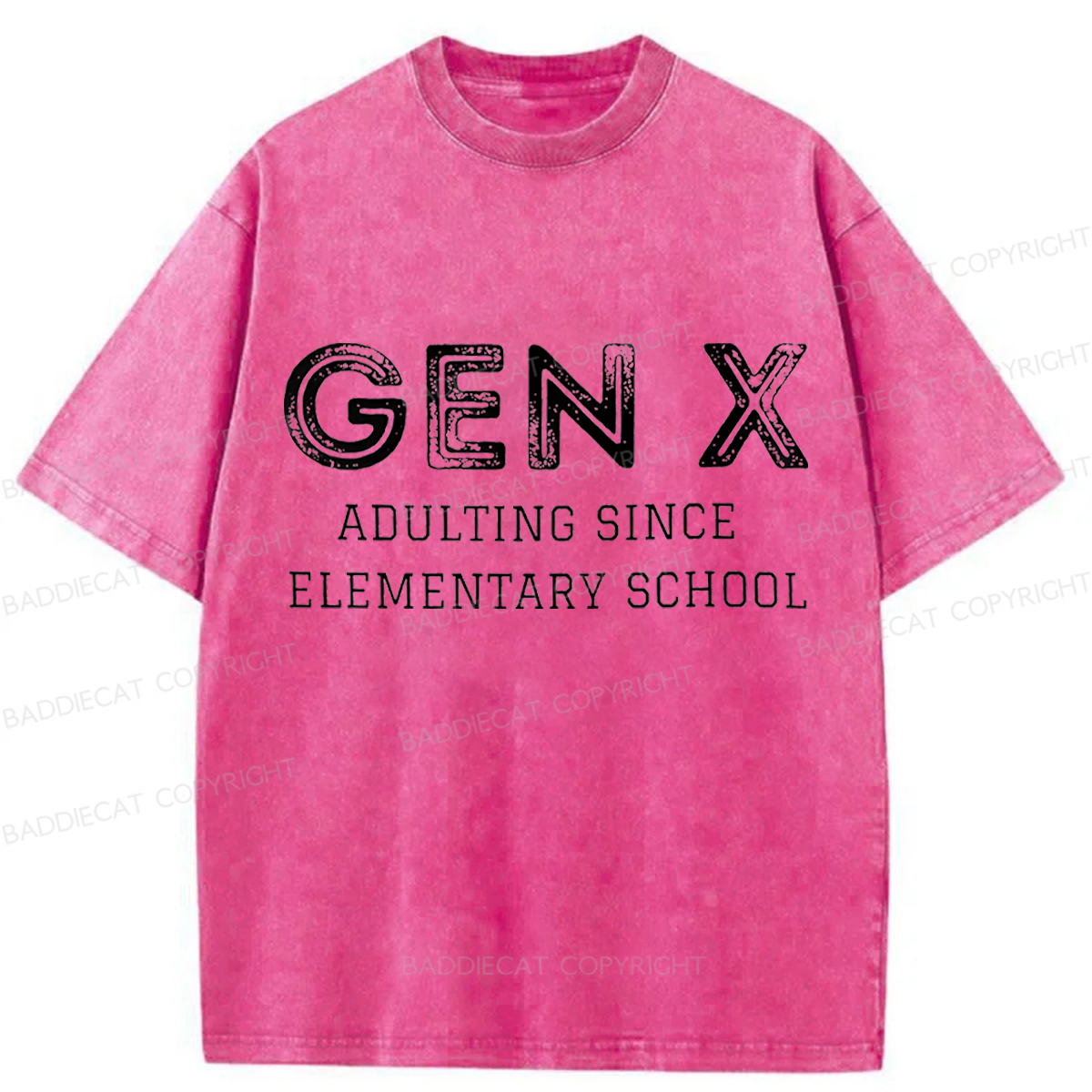 Baddiecat Gen X Washed T-shirt