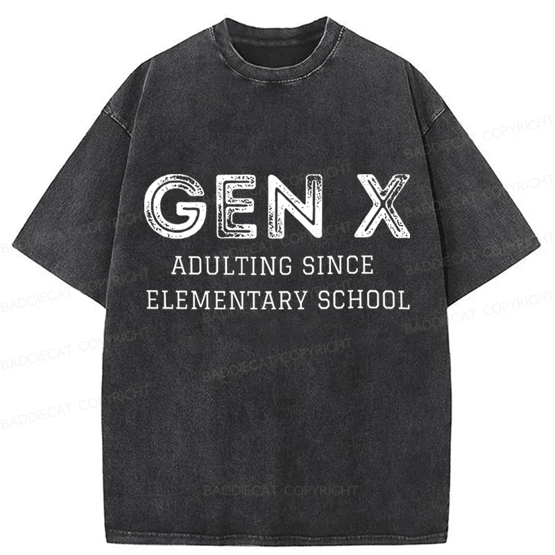 Baddiecat Gen X Washed T-shirt