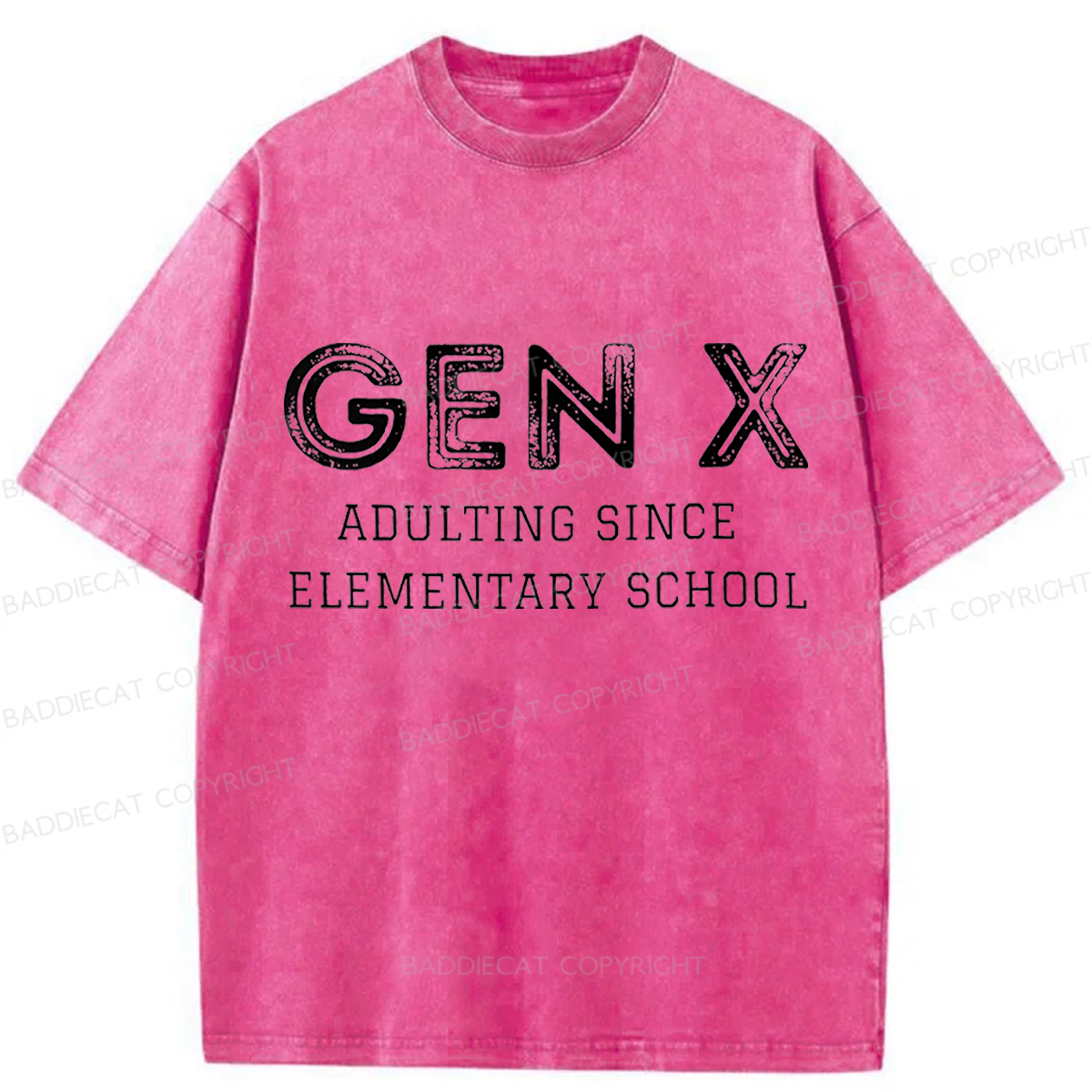 Baddiecat Gen X Washed T-shirt
