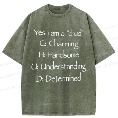 Baddiecat Proud Chud Washed T-shirt