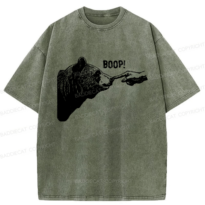 Baddiecat Boop Vintage Bear Washed T-shirt