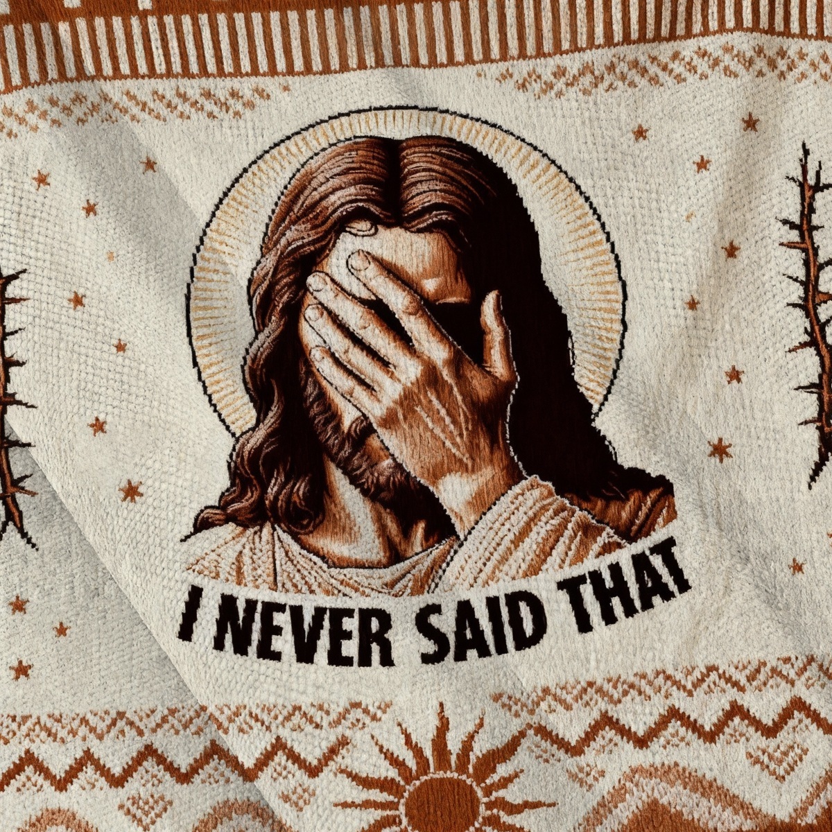 Baddiecat I Never Said That Meme Jesus Christ Ugly Sweatshirt