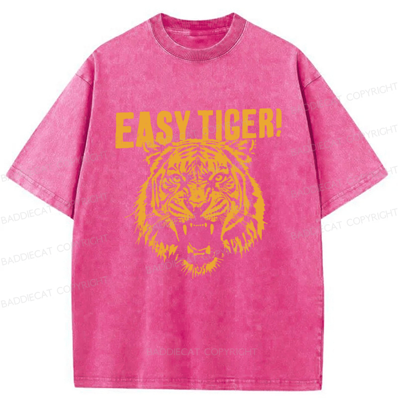 Baddiecat Easy Tiger Washed T-shirt