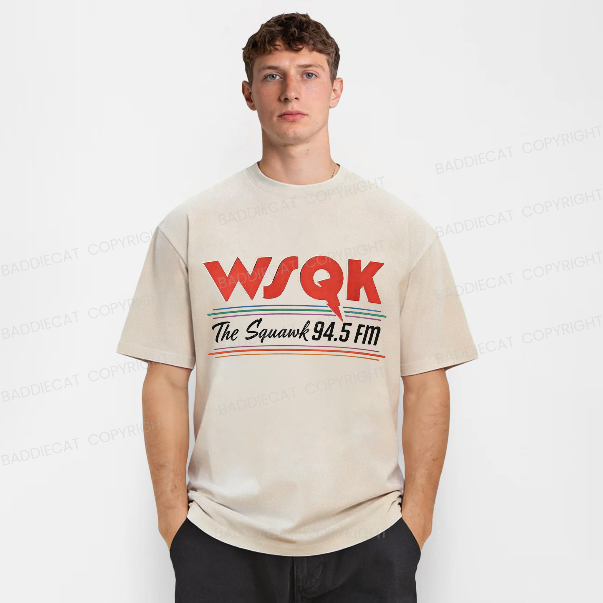 Baddiecat WSQK Washed T-Shirt