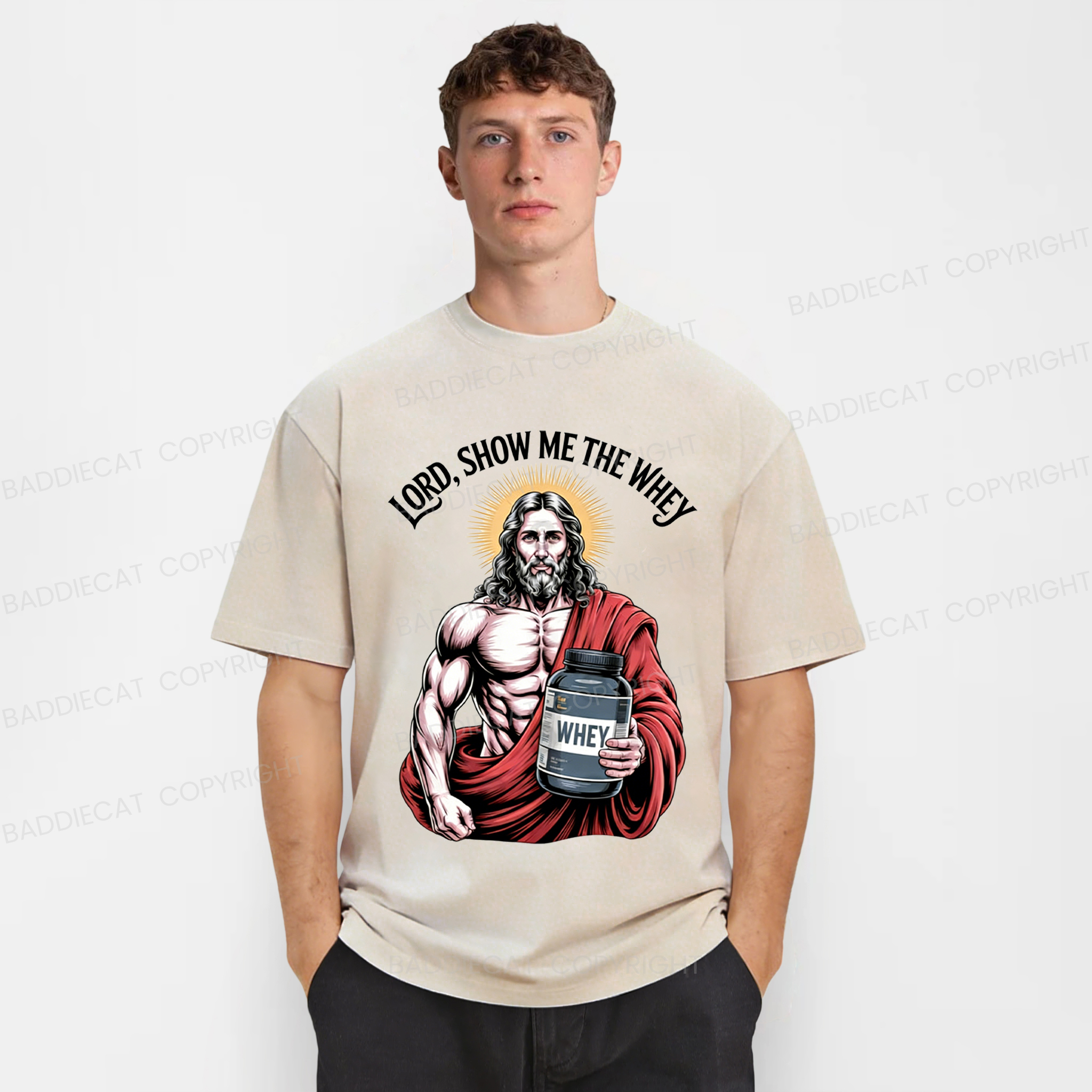Baddiecat Lord Show Me The Whey Washed T-Shirt
