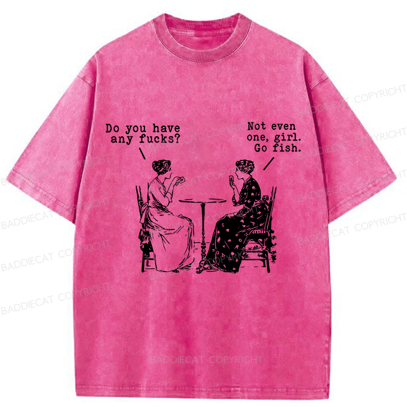 Baddiecat Lady's Fun Chat Washed T-shirt