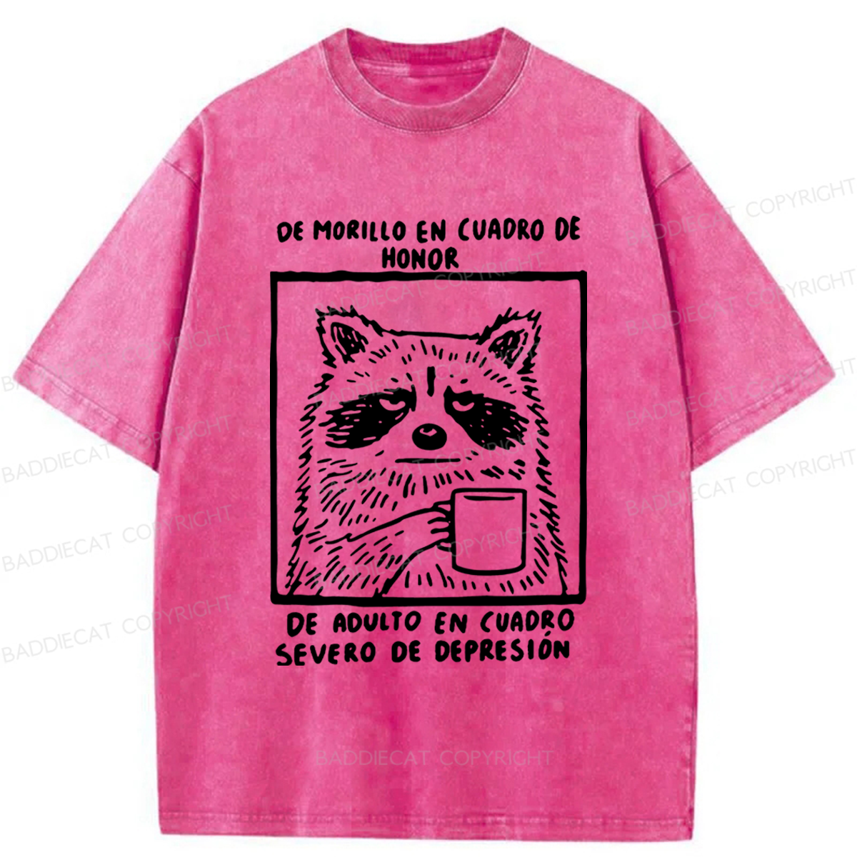Baddiecat Life Of Contrast Washed T-shirt
