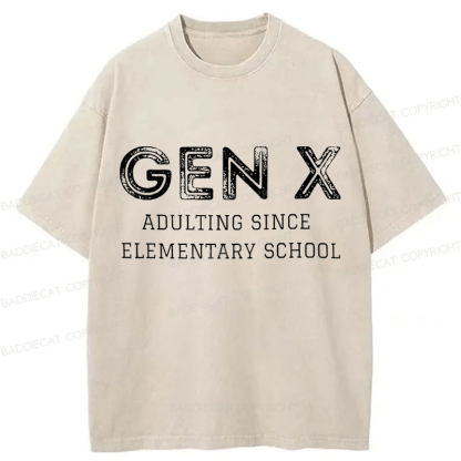 Baddiecat Gen X Washed T-shirt