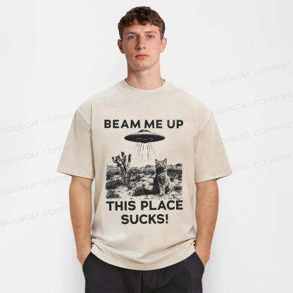 Baddiecat Cats That Escaped From Earth Washed T-shirt