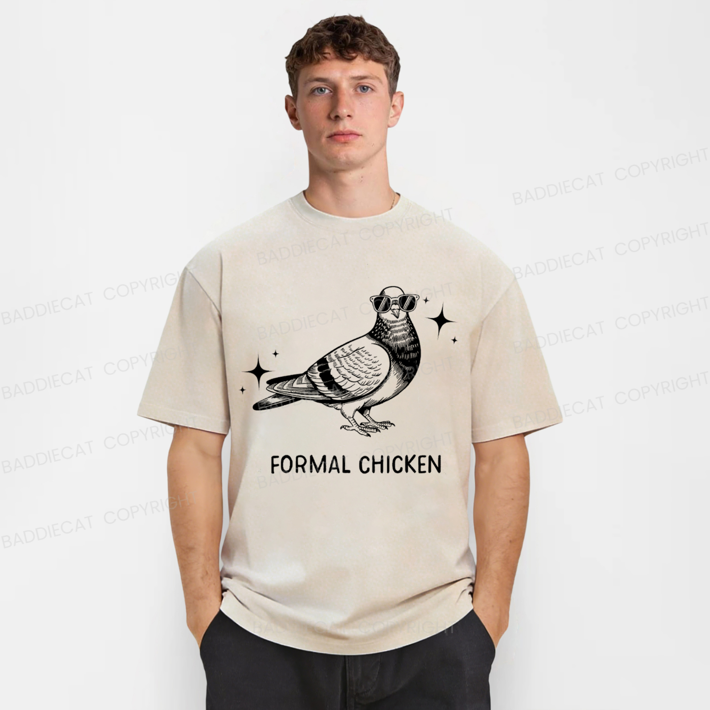 Baddiecat Dazzling Food Washed T-shirt