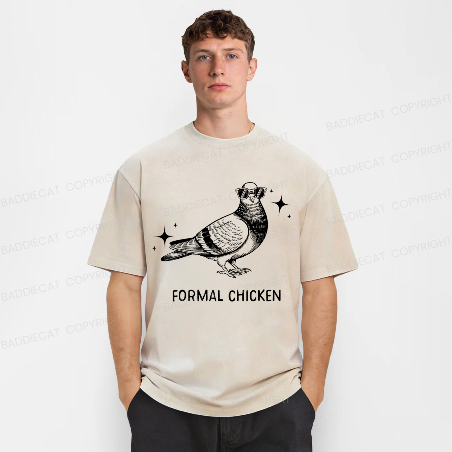 Baddiecat Dazzling Food Washed T-shirt