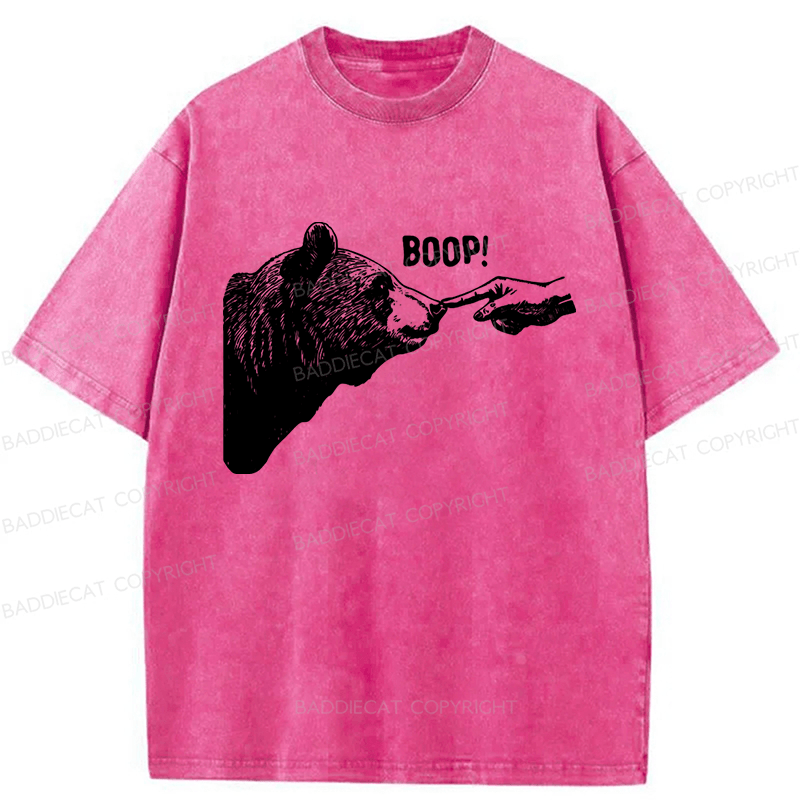 Baddiecat Boop Vintage Bear Washed T-shirt