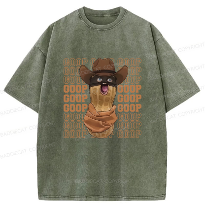 Baddiecat The Burnt Peanut GOOP Meme Washed T-shirt