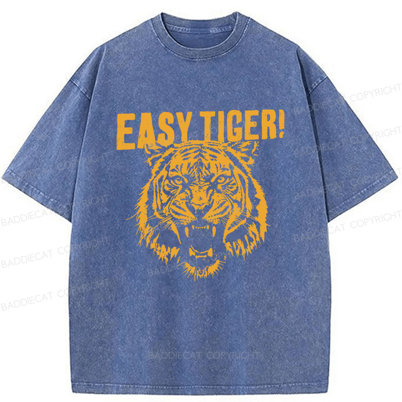 Baddiecat Easy Tiger Washed T-shirt