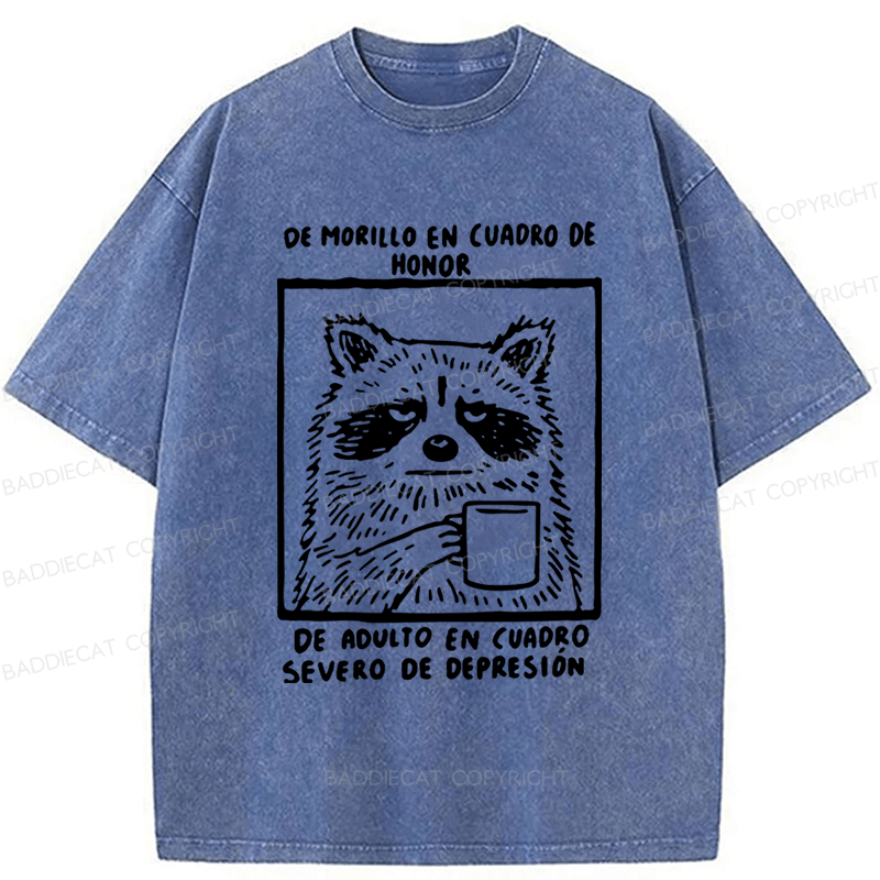 Baddiecat Life Of Contrast Washed T-shirt
