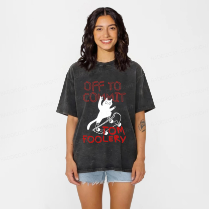 Baddiecat TOM Go Fool Around Washed T-shirt