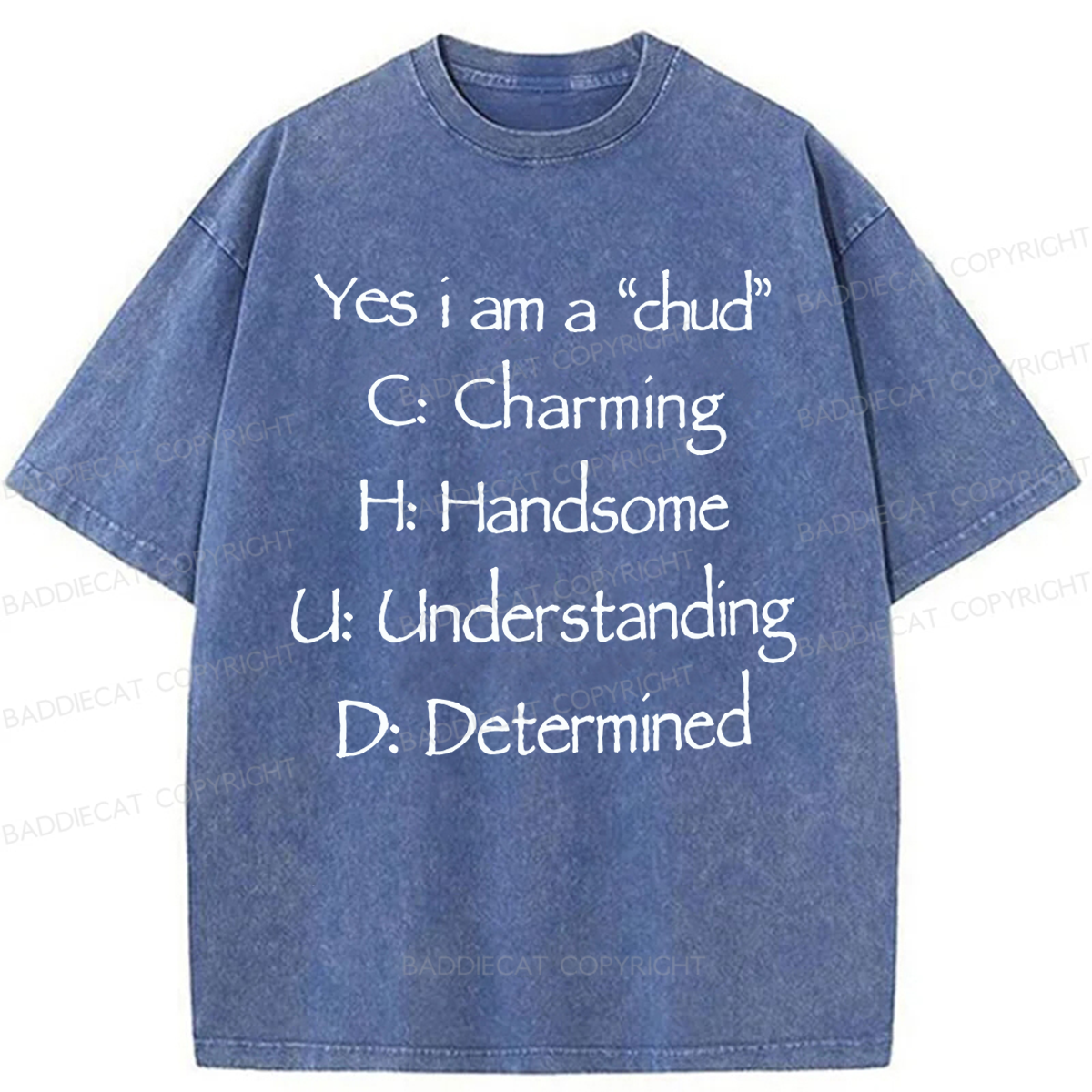 Baddiecat Proud Chud Washed T-shirt