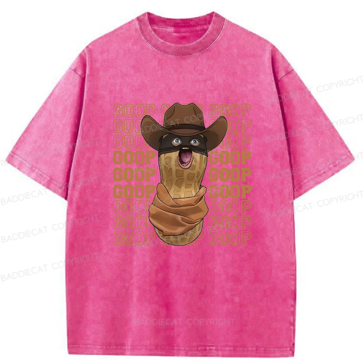 Baddiecat The Burnt Peanut GOOP Meme Washed T-shirt