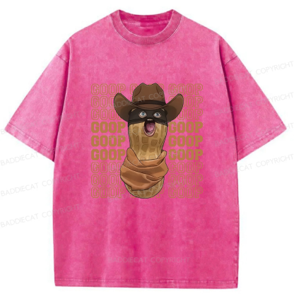 Baddiecat The Burnt Peanut GOOP Meme Washed T-shirt