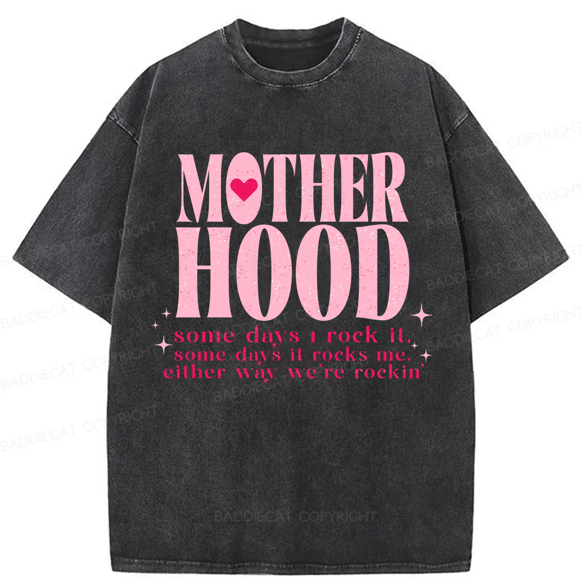 Baddiecat Mother Hood Rockin Washed T-shirt
