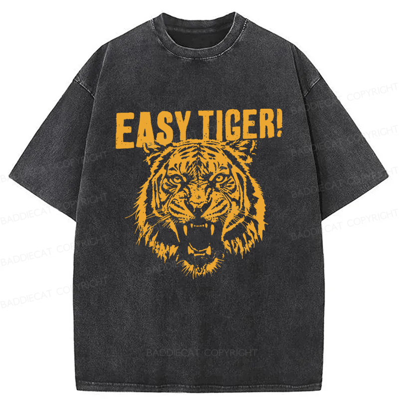 Baddiecat Easy Tiger Washed T-shirt