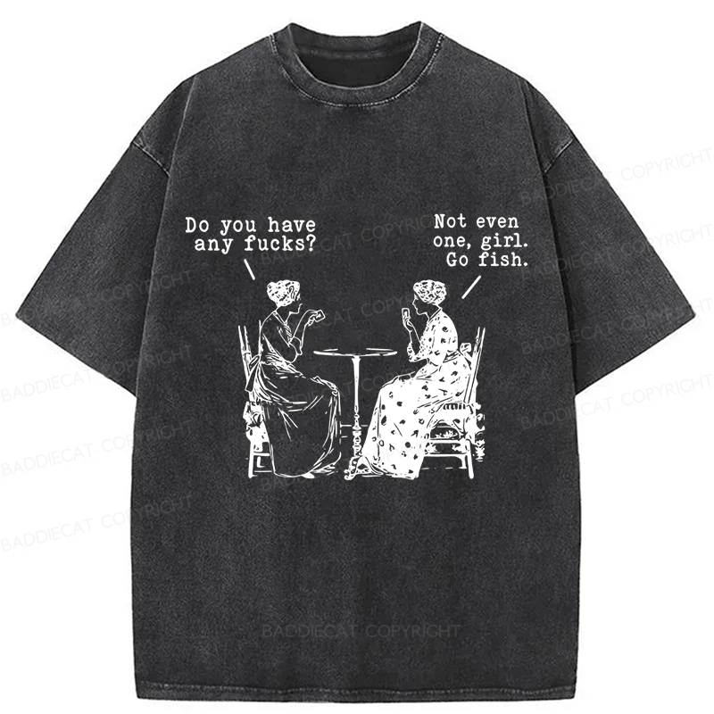Baddiecat Lady's Fun Chat Washed T-shirt