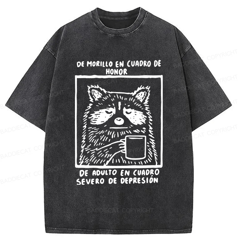 Baddiecat Life Of Contrast Washed T-shirt