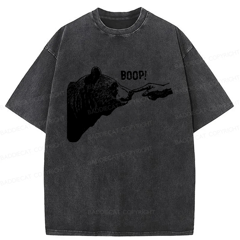 Baddiecat Boop Vintage Bear Washed T-shirt