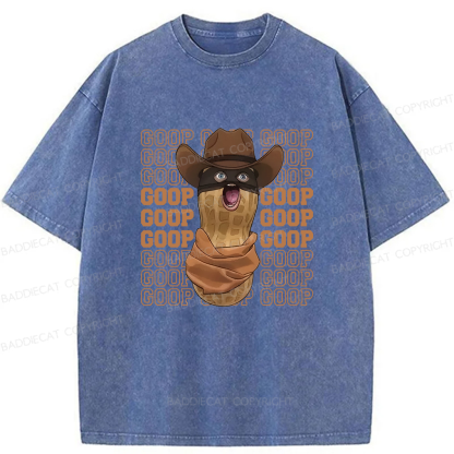 Baddiecat The Burnt Peanut GOOP Meme Washed T-shirt