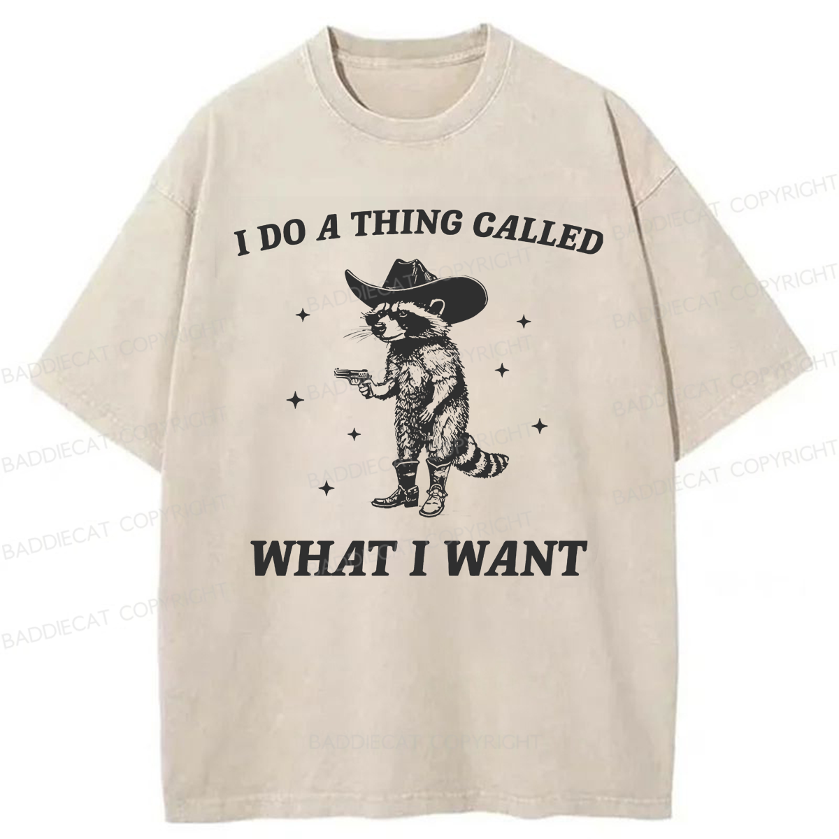Baddiecat I Do What I Want Washed T-shirt
