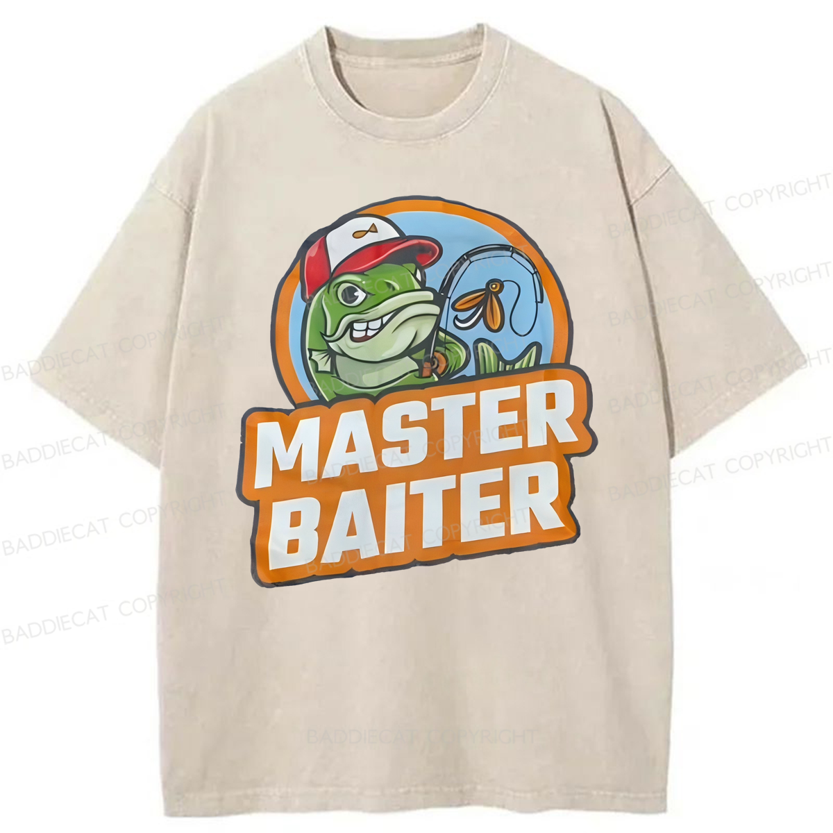 Baddiecat Funny Master Baiter Washed T-shirt
