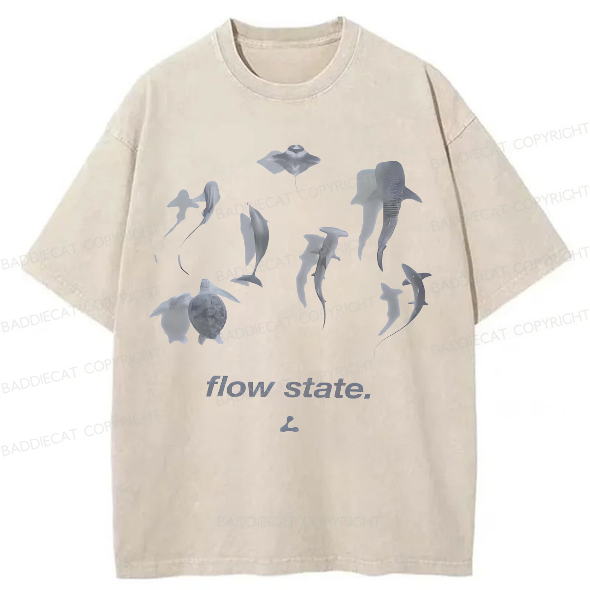 Baddiecat In My Flow State Washed T-shirt