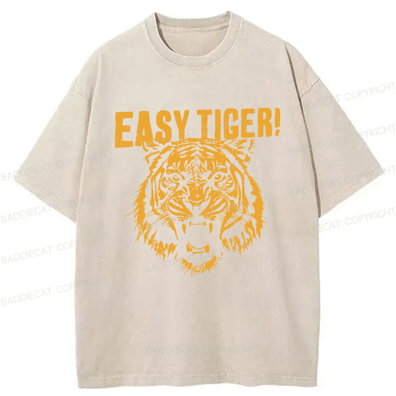 Baddiecat Easy Tiger Washed T-shirt