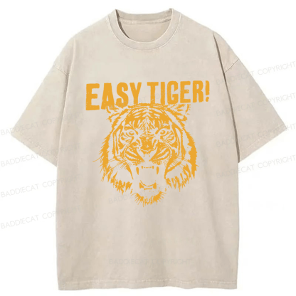 Baddiecat Easy Tiger Washed T-shirt