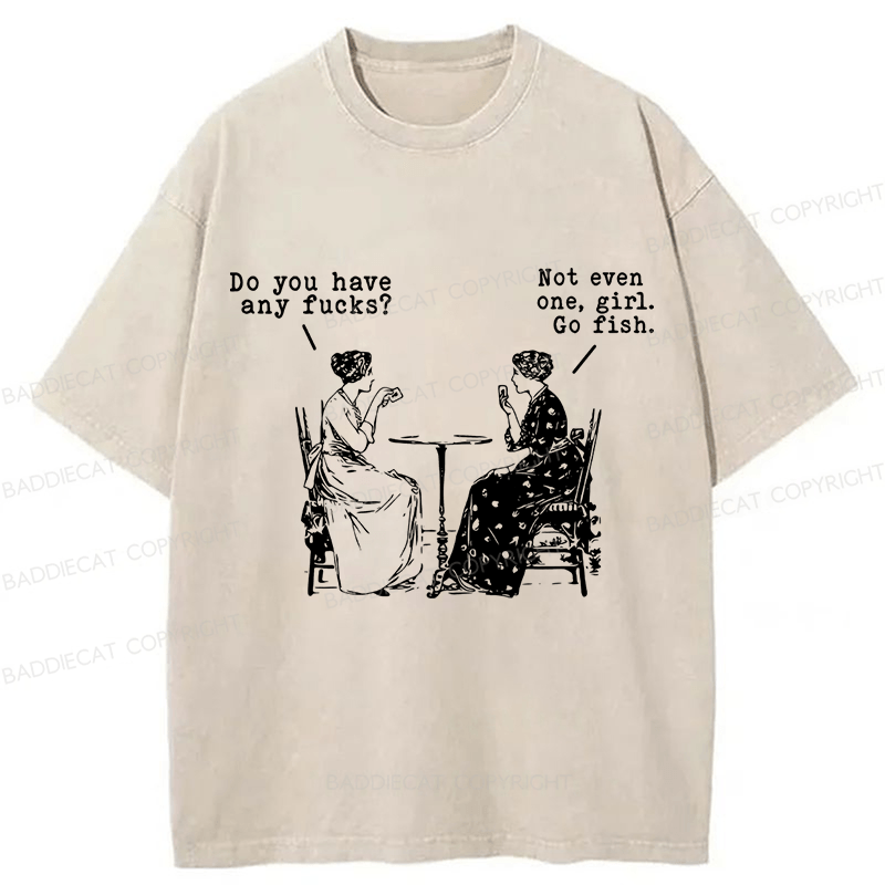 Baddiecat Lady's Fun Chat Washed T-shirt