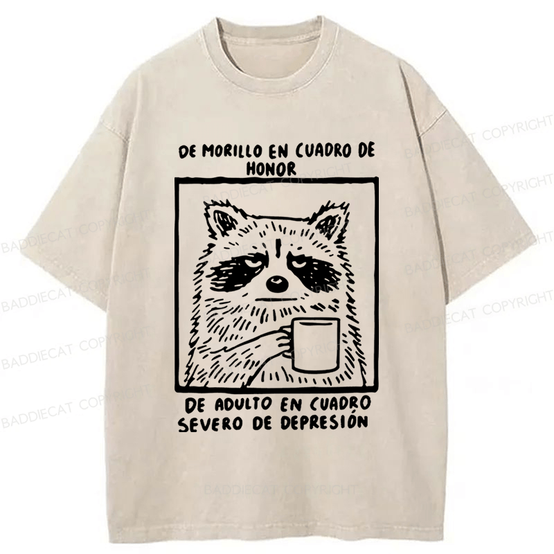 Baddiecat Life Of Contrast Washed T-shirt