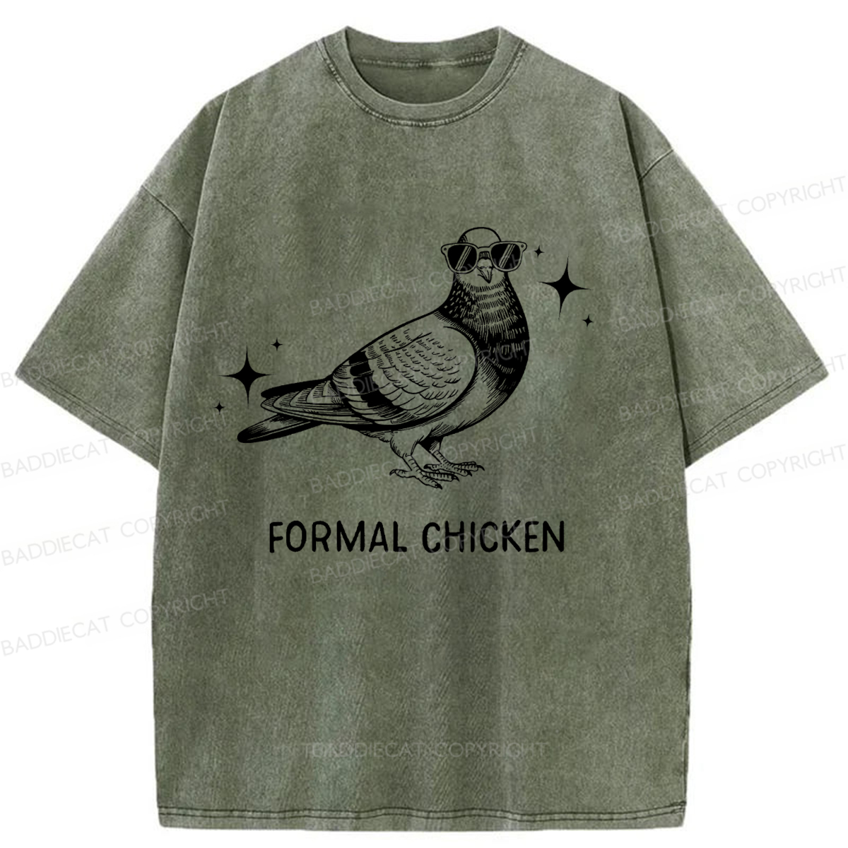 Baddiecat Dazzling Food Washed T-shirt