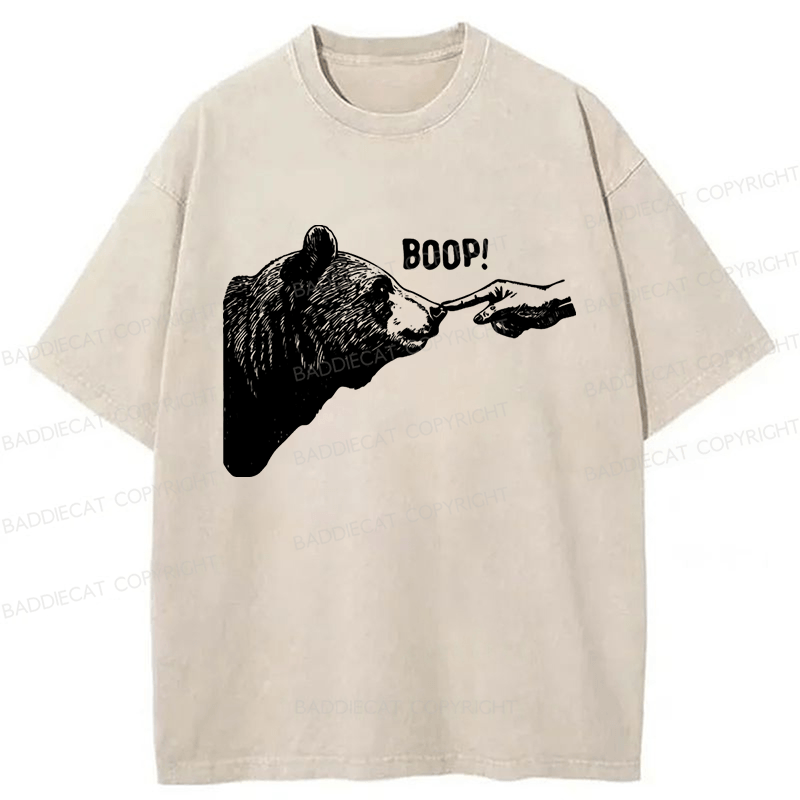 Baddiecat Boop Vintage Bear Washed T-shirt