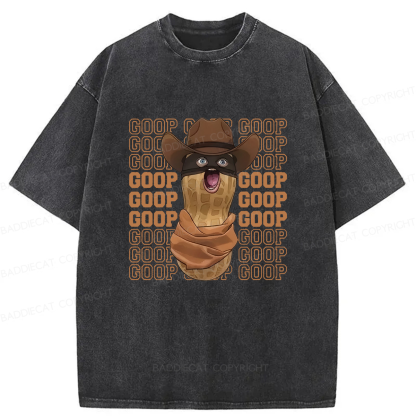 Baddiecat The Burnt Peanut GOOP Meme Washed T-shirt