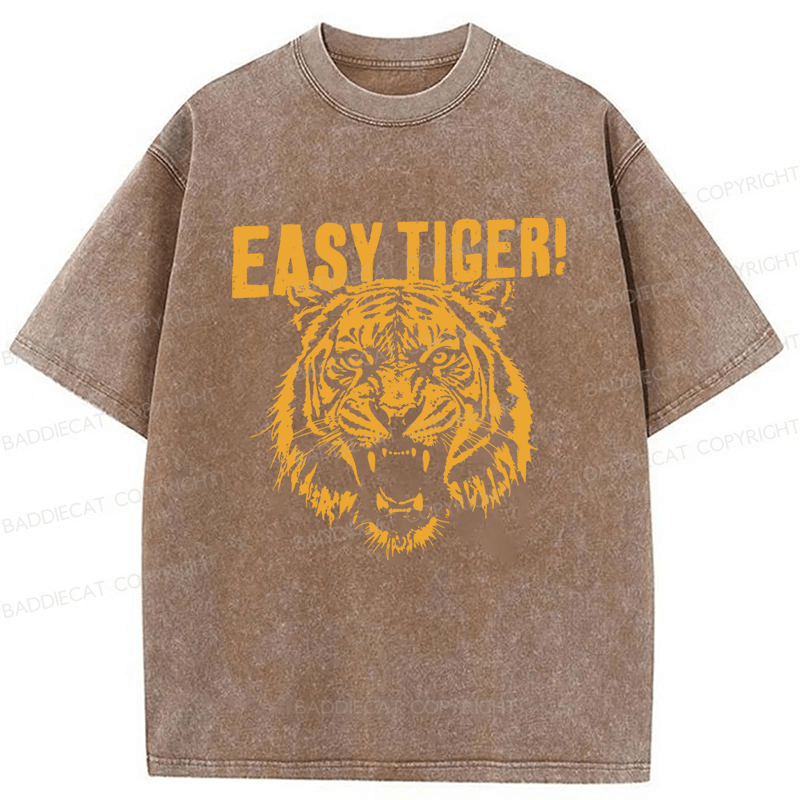 Baddiecat Easy Tiger Washed T-shirt