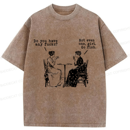 Baddiecat Lady's Fun Chat Washed T-shirt