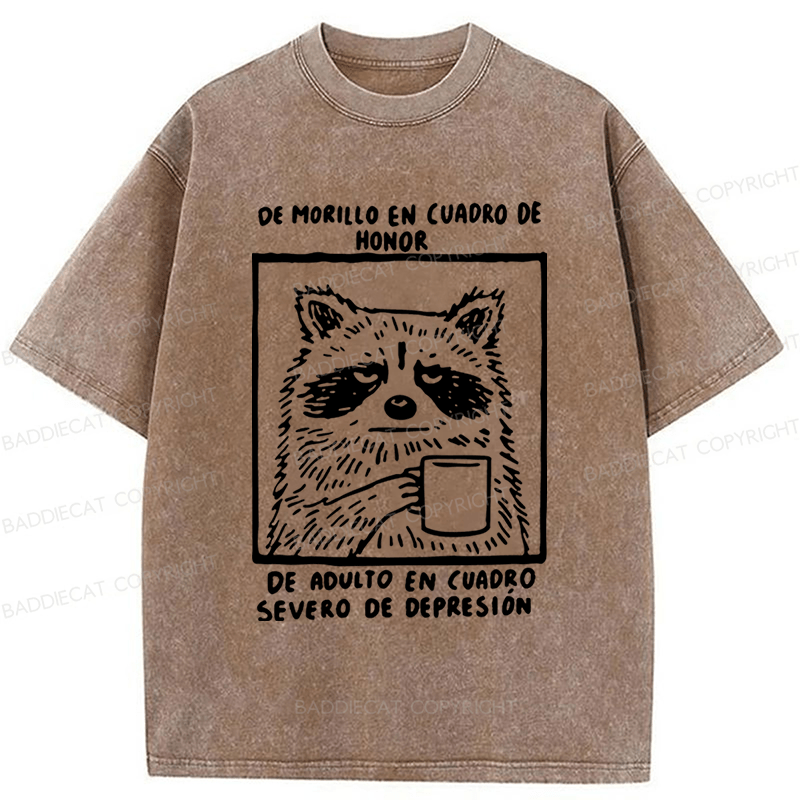 Baddiecat Life Of Contrast Washed T-shirt