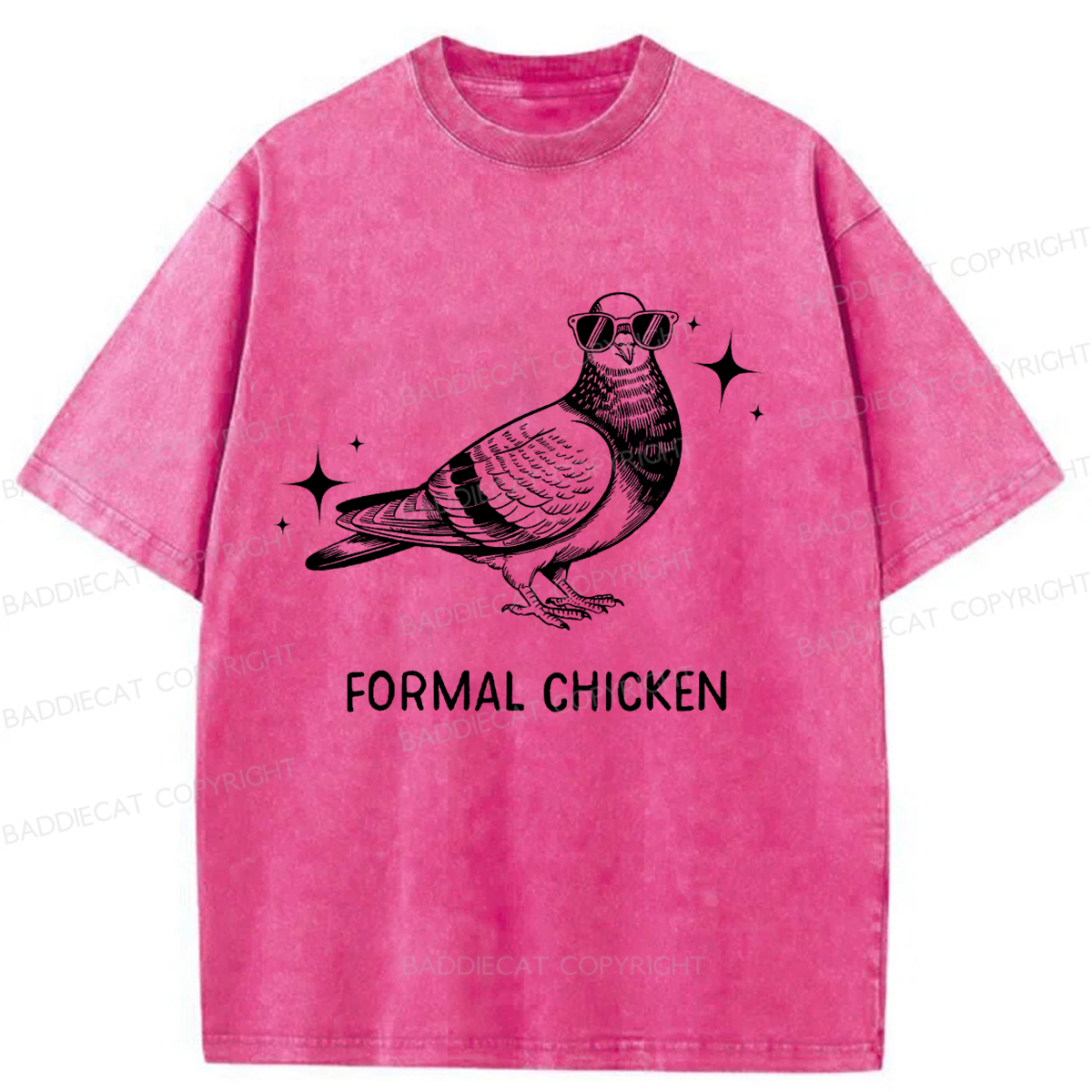 Baddiecat Dazzling Food Washed T-shirt
