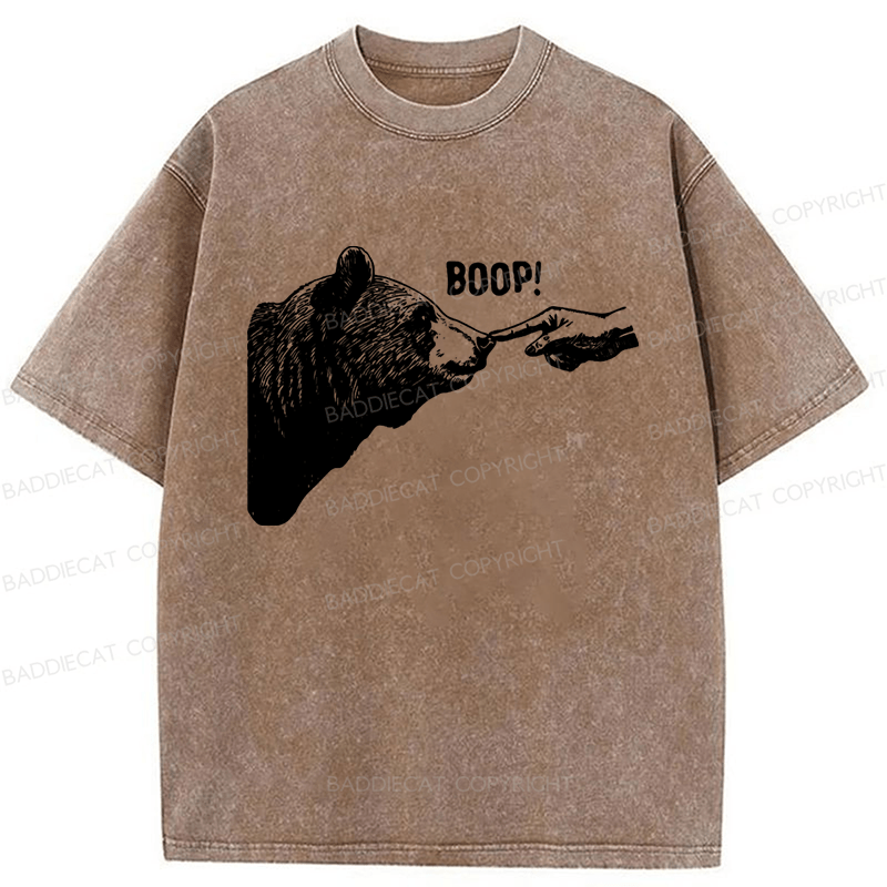 Baddiecat Boop Vintage Bear Washed T-shirt