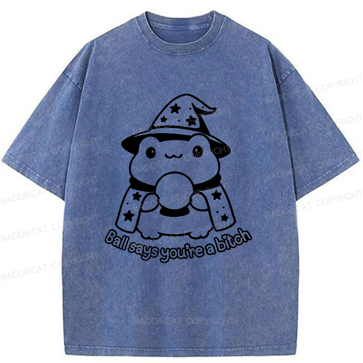Baddiecat Naive Frog Washed T-shirt