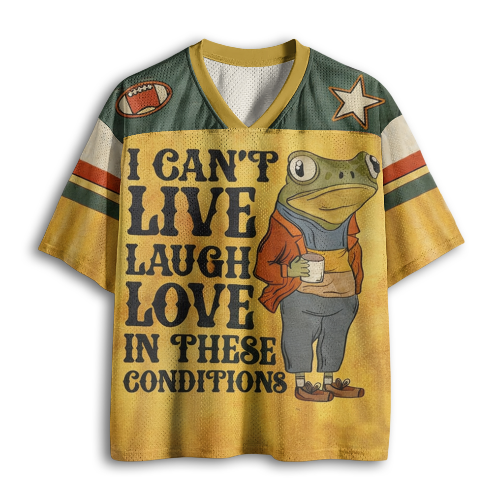 Baddiecat I Can't Live Laugh Love In These Conditions Mesh Jersey